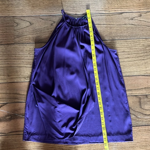 Theory Silk Purple Halter Top Size M - Picture 10 of 11